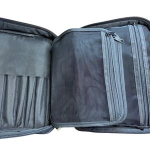 Bobbi Brown Black Makeup Travel Case Organizer Brush Holder Cosmetic Bag
